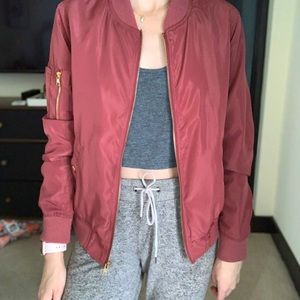 Pink Light Bomber Jacket